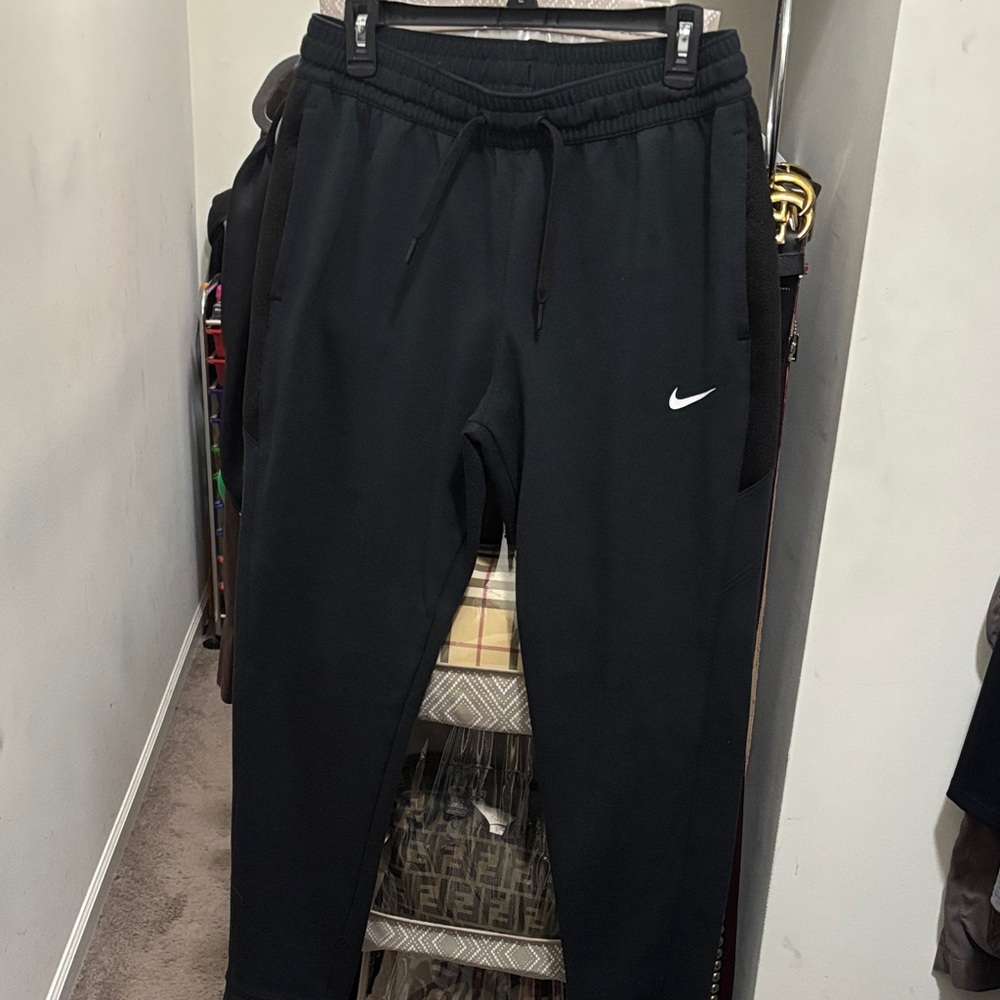 Nike Black Sweatpants with White Logo